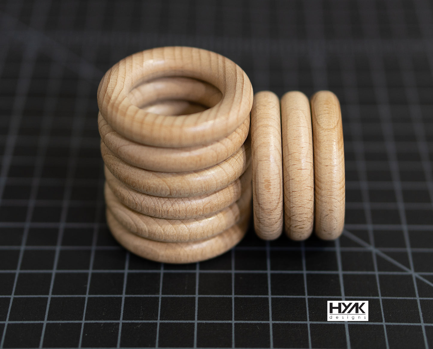 Beech Wood craft rings for pet toys, DIY sewing and handmade toys.