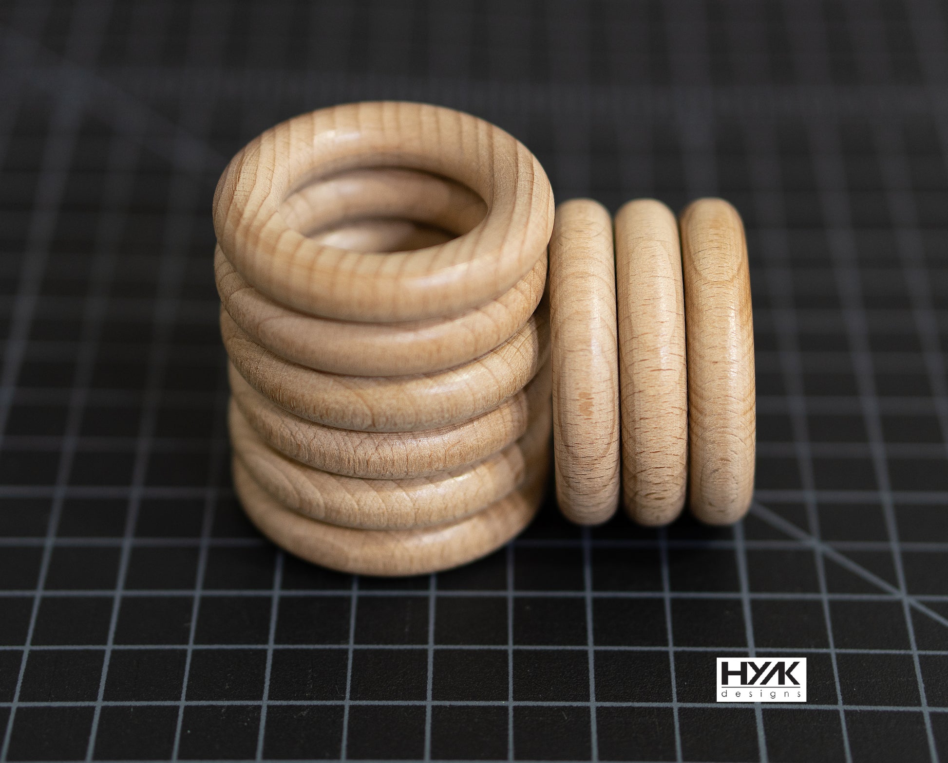 Beech Wood craft rings for pet toys, DIY sewing and handmade toys.