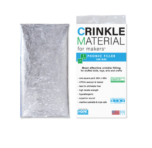 1 Yard Crinkle Material, phonic filler makes auditory and sensory stimulation for baby and pet toys, crafting and art projects