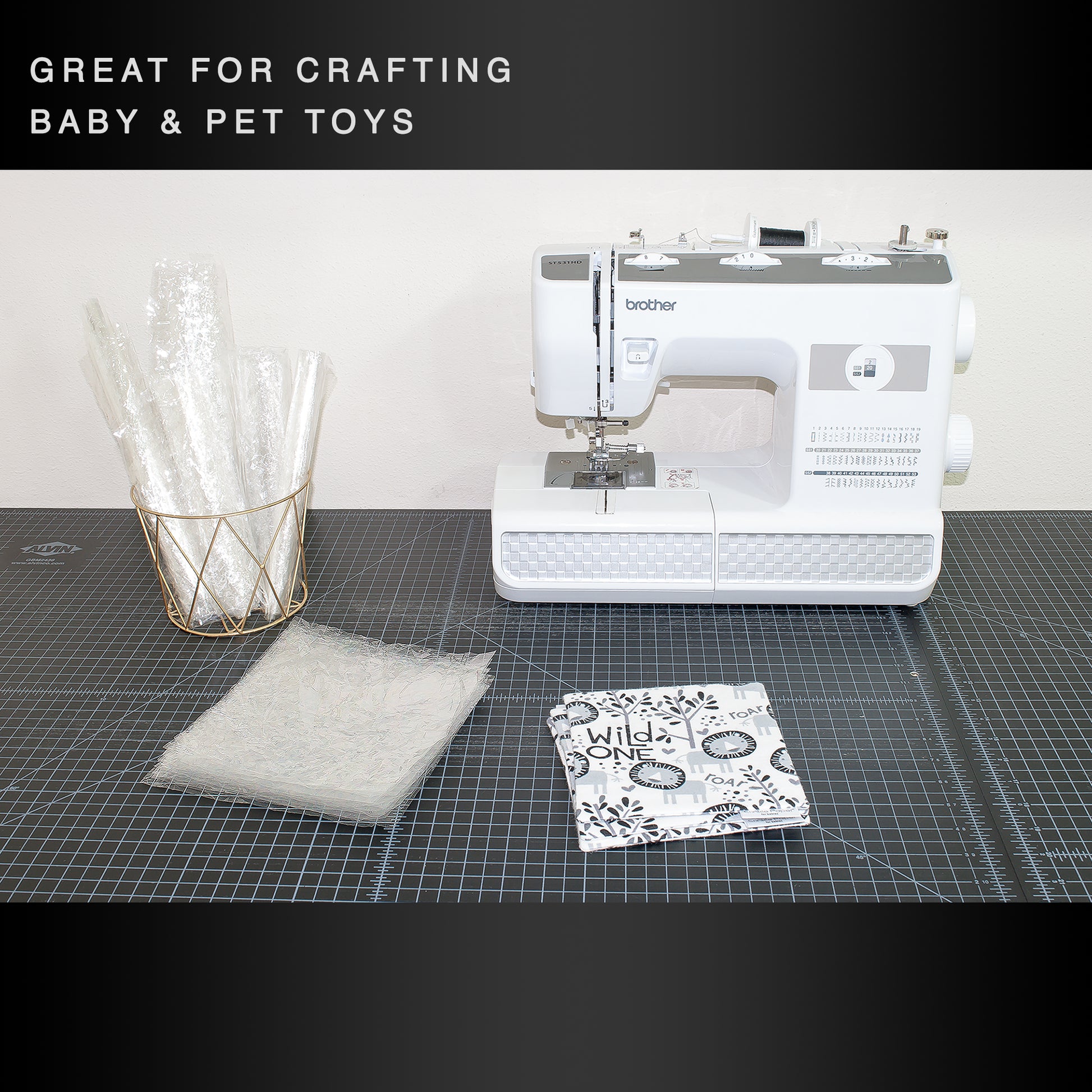 Crinkle Material for crafts, used for DIY baby and pet toys, craft and sewing projects 